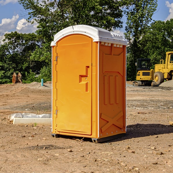 can i customize the exterior of the portable restrooms with my event logo or branding in Backus